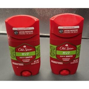 Old Spice MVP Scent of Juniper Antiperspirant Deodorant 2.6 oz Lot of 2